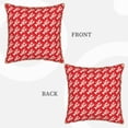 thumbnail image 3 of Fotbe Retro Lobsters Pattern Velvet Decorative Throw Pillow Covers with Elegant Piping, Soft Plush Cushion Cover for Sofa, Bed, Car, Office-20"x20", 3 of 8
