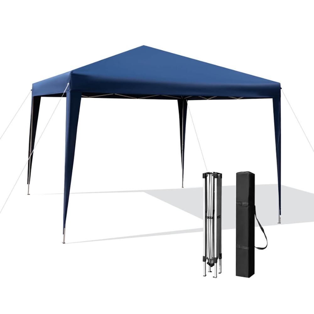Aimee Lii 10 x 10 Feet Outdoor Pop-up Patio Canopy for Beach and Camp, Outdoor Patio Awnings for Party BBQ Events, Blue Aimee Lii 10 x 10 Feet Outdoor Pop-up Patio Canopy for Beach and Camp, Outdoor Patio Awnings for Party BBQ Events, Blue