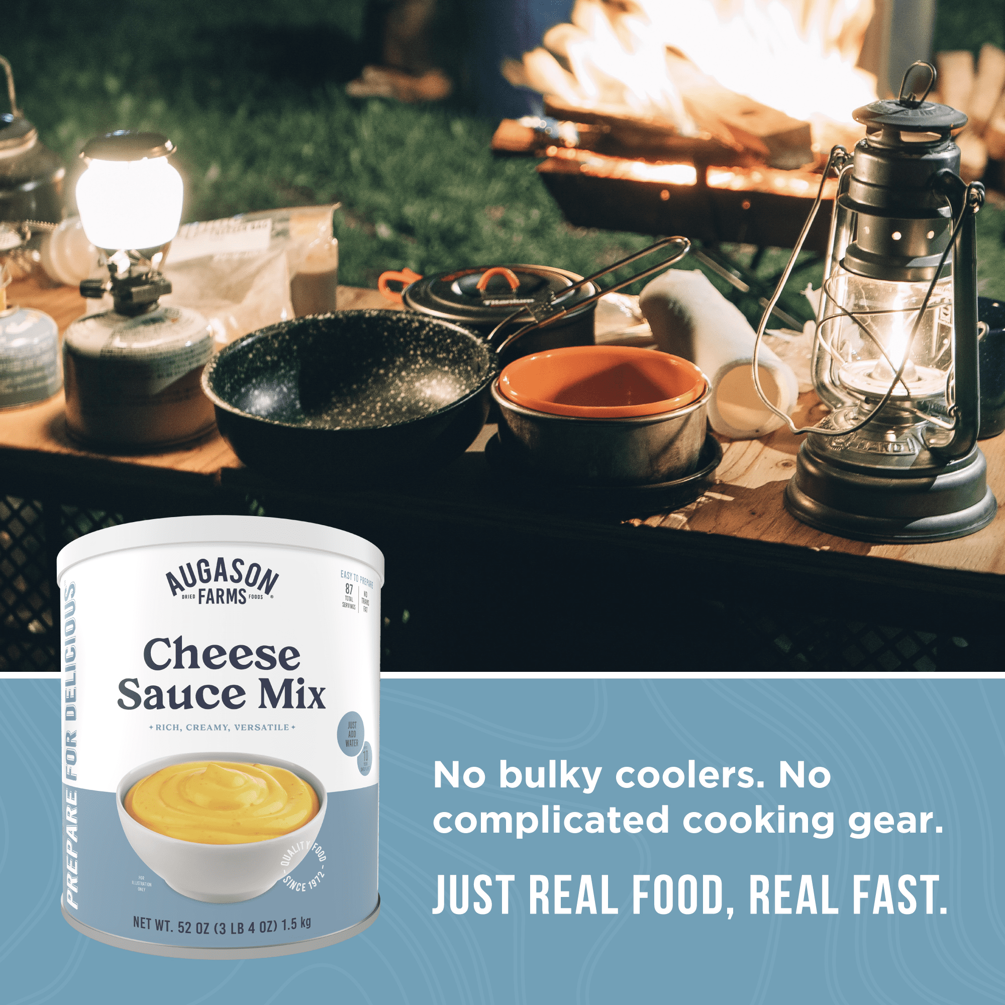 Augason Farms Cheese Sauce Mix Can Emergency Food Supply, 87 Servings, 10 Year Shelf Life - Shelf Stable Cheddar Cheese Powder Canned Food