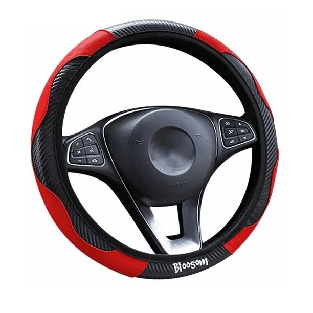 Funda Cubre Volante Bloosom Deportivo Protector Antiderrapante Auto Rojo