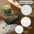 thumbnail image 5 of Xoenoiee Cat Daisy Flower Print Swivel Armchair Accent Dining Chair Cover for Office, Stretch Mid-Back Office Desk Chair Sliopcover Leisure Arm Chair Protector with Arms for Living Room, 5 of 7