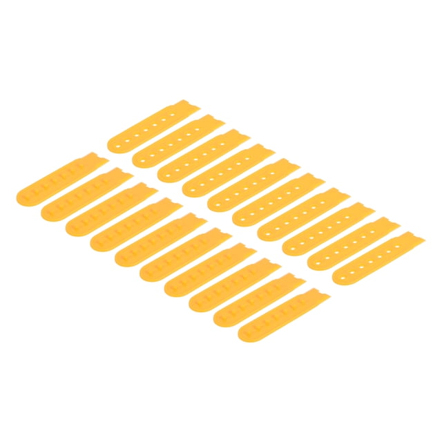 12 Pairs Correa de Cierre Snapback, Reemplazo de Hebilla de Gorro Plástico Ajustable de 7 Agujeros para Reparación de Gorras (Amarillo Terracota)