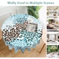 thumbnail image 5 of Blue Gray Dahlia Round Table Cloth 60 Inch,Geometric Flowers Tablecloth Waterproof Stain Wrinkle Resistant Washable Circle Table Cover for Home Kitchen Dining Room Party Outdoor Picnic, 5 of 6