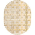 thumbnail image 2 of Rugs.com Marilyn Monroe™ Glam Trellis Collection Rug – 8' x 10' Oval White Gold Medium Rug Perfect For Living Rooms, Large Dining Rooms, Open Floorplans, 2 of 8