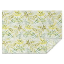 Summe Yellow Leaf Tablecloth,Oil Proof Spill Proof Polyester Table Cover for Rectangle Tables,Foldable Table Clothes Thick Tablecloths for Spring Easter Picnic Kitchen