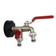 thumbnail image 7 of Xinyolin Brass 2 Valves Tap Faucet Adapter Home Garden Hose Connector for IBC Water Tank, 7 of 7