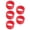 Red, variant on Tennis Racquet Band, 5Pcs Sport Racket Handle Rubber Ring Stretchy Tennis Racquet Band Overgrips