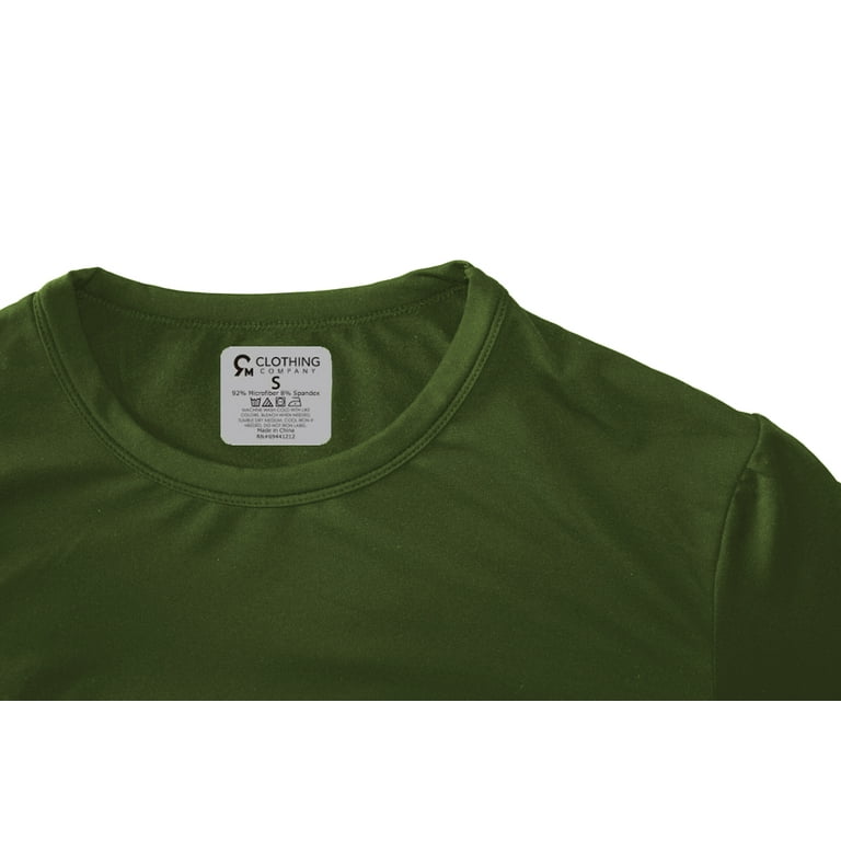 Mens Ultra Soft Thermal Shirt - Compression Baselayer Crew Neck Top - Fleece  Lined Long Sleeve Underwear , Army Green, XL 