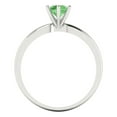 thumbnail image 4 of Solitaire Engagement Ring for Women - 0.5ct Simulated Green Diamond in 14K White Gold Promise Ring, 4 of 6