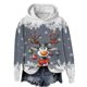 thumbnail image 1 of WILLBEST Sudadera Deportiva para Mujer, Estilo Casual, con Estampado Navideño de Ciervos con Cabeza Grande y Copos de Nieve, Cuello Redondo, Manga Larga y Capucha Ligera Grande, 1 of 4