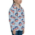 thumbnail image 3 of Fotbe Donut with the USA Fag Pattern Youth Pullover Hooded Sweatshirt, Boys Hoodie, Kangaroo Pocket Hoodie for Kids Girls -Medium, 3 of 6