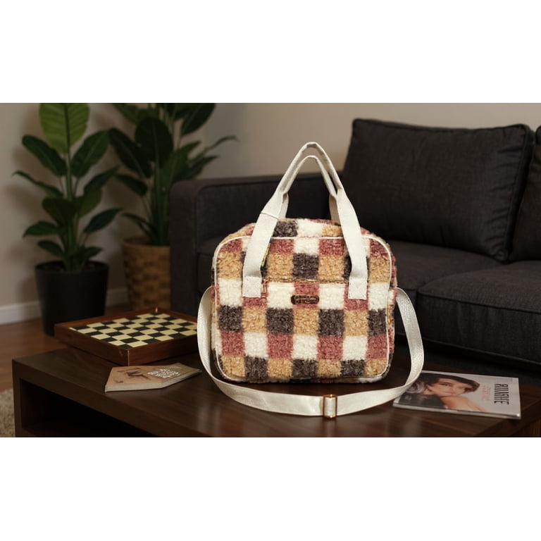 Jessica Simpson Overnight Weekender Duffle, Checkerboard photo 5