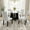 White Desktop + Beige Chair, variant on Harper & Bright Designs 5 Piece Round Dining Table Set for 4, Modern Marble Dining Table and 4 High Back Upholstered Chairs for Dining Room Kitchen, White + Gray