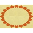 thumbnail image 1 of Ahgly Company Indoor Rectangle Patterned Carrot Orange Area Rugs, 2' x 4', 1 of 6