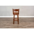 thumbnail image 3 of Sunny Designs 30" Santa Fe  Wood Swivel Barstool in Dark Chocolate (Set of 2), 3 of 4