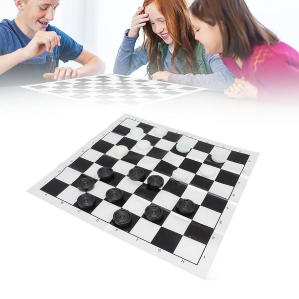 Juego de piezas de damas ANGGREK caja transparente Juego de mesa plástico interactivo educativo ligero para exteriores