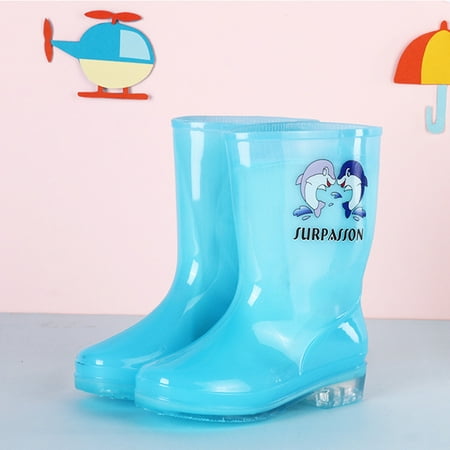 

Toddler Kids Girls Boys Cute Cartoon Print Waterproof Rain Boots Shoes