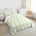 thumbnail image 3 of Manfei Geometric Honeycomb Full Size Comforter Sets 3-Piece for Female Men,Abstract Stripes Bedding Comforter Set,Vintage Aesthetic Lightweight Bedding Sets,Microfiber Bedroom Decor,Reversible, 3 of 8