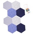 thumbnail image 3 of EeaseMX 8 tableros de fieltro hexagonales para pared, para fotos y notas., 3 of 7