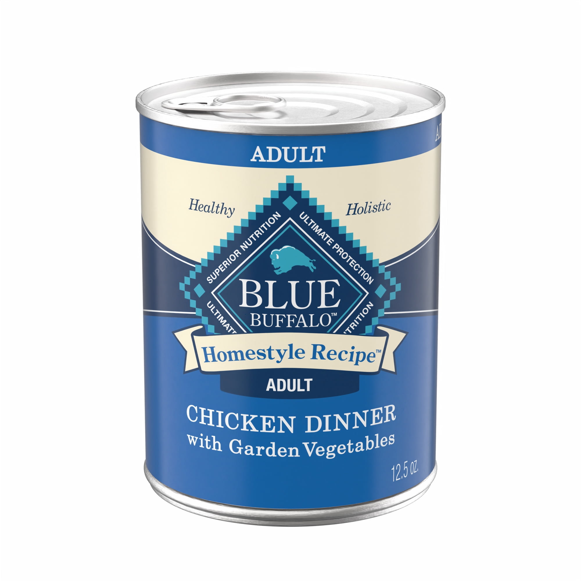 Blue Buffalo Homestyle Recipe Natural Adult Wet Dog Food, Chicken, 12.5oz. Can