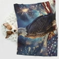 thumbnail image 6 of Pofeuu Night Sky Bald Eagle Print Puppy Blanket,Dog Blankets,Pet Blanket Cozy Cat Blankets for Indoor Cats, Fuzzy Pet Blanket for Kitten Doggy Dog Blankets-Small, 6 of 8