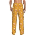 thumbnail image 3 of Uemuo Cute Popcorn Pattern Men's Wide Leg Palazzo Lounge Pants with Pockets Light Weight Loose Comfy Casual Pajama Pants-Medium, 3 of 9