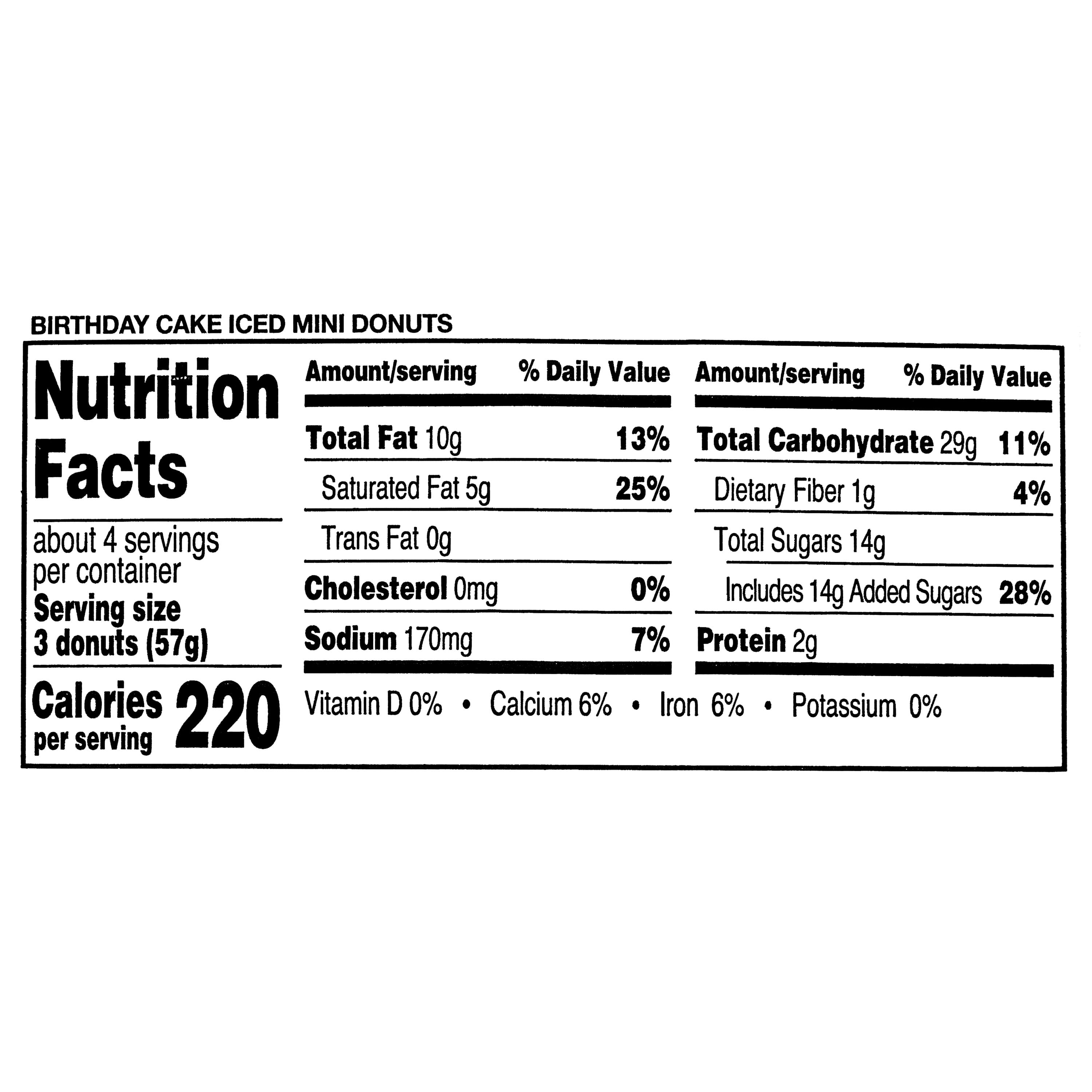 Freshness Guaranteed Birthday Cake Iced Mini Donuts, 8 oz, 12 Count