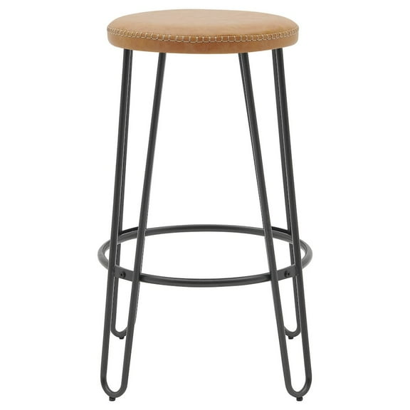 New Pacific Direct Joe KD PU Backless Stool, (Set of 2)