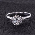 thumbnail image 3 of solitaire jewels Art Deco Tulip Setting 3CT Round Moissanite Solitaire Engagement Ring For Women, 18K Yellow Gold, 3 of 10