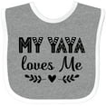 thumbnail image 3 of Inktastic My Yaya Loves Me Grandchild Girls Baby Bib, 3 of 4