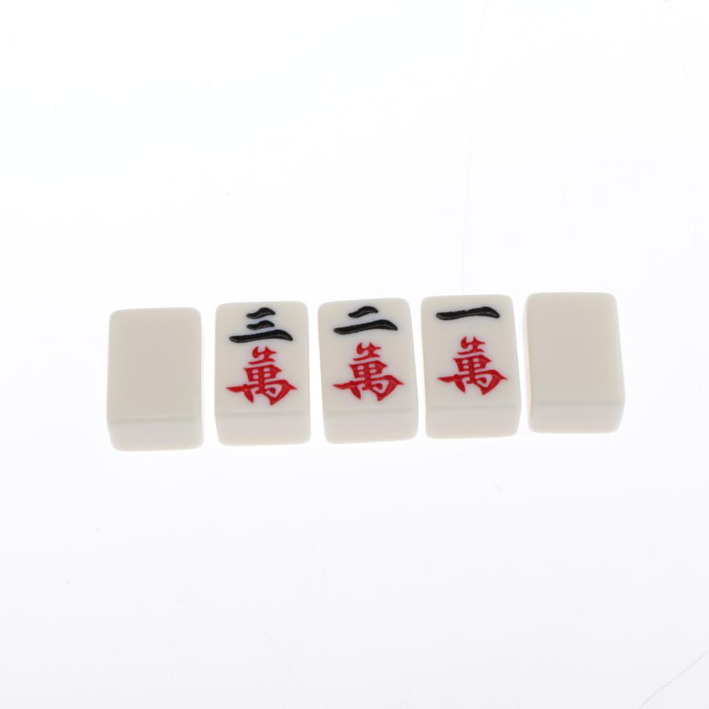 LeeQinersw Chinese Travel Mahjong Set with Case, Mini Mah Jongg for Family Fun Compact Size