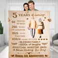 thumbnail image 1 of LHSHID 5 Years 5th Anniversary Throw Blanket Gifts Gift for 5th Wedding Anniversary Valentine Gifts for Her Him Wife Husband Mom Dad Girlfriend Boyfriend 60"x80", 1 of 6