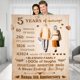thumbnail image 1 of LHSHID 5 Years 5th Anniversary Throw Blanket Gifts Gift for 5th Wedding Anniversary Valentine Gifts for Her Him Wife Husband Mom Dad Girlfriend Boyfriend 60"x80", 1 of 6