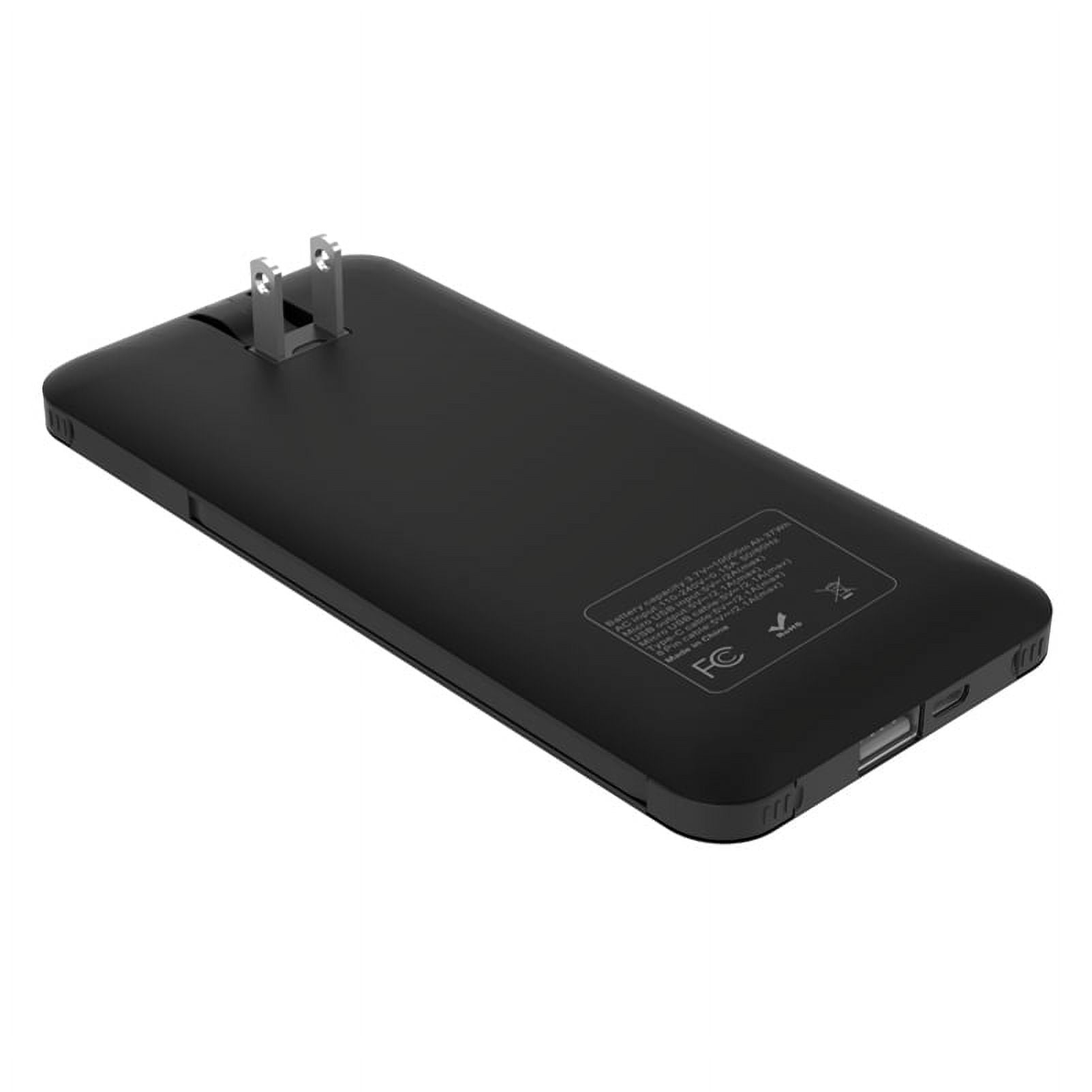 Charger 10000mAh Power Bank for Samsung Galaxy A71 5G - Backup Battery Portable USB Port Built-in Adapters AC Plug Slim W7L Compatible With Samsung Galaxy A71 5G Phone