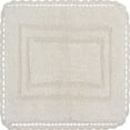 thumbnail image 5 of Home Weavers Inc Home Weavers Casual Elegence Bathmat Absorbent Cotton Machine Washable, Reversible Bath Rug Ivory 20"x20", 5 of 5