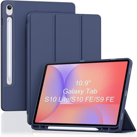 Procase Trifold Folio Case with TPU Back compatible with Galaxy Tab S10 Lite/ S10 FE/ S9 FE 10.9" -Navy