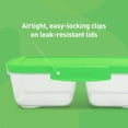 thumbnail image 2 of Sistema Nest It Meal Prep Food Storage Containers with Lids, 2 Compartments, 3.7 Cups, 5-Pack, Green, 2 of 6