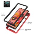 thumbnail image 3 of SaniMore Case for Google Pixel 7 6.3" 2022 Release, Rugged PC Backplane Shockproof TPU Bumper 360° Rotatng Ring/Kickstand Anti-drop Heavy Duty Protective Case For Google Pixel 7, Red, 3 of 5