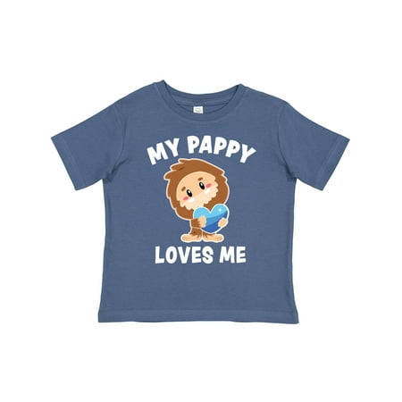 

Inktastic Cute Bigfoot My Pappy Loves Me Gift Toddler Boy Girl T-Shirt