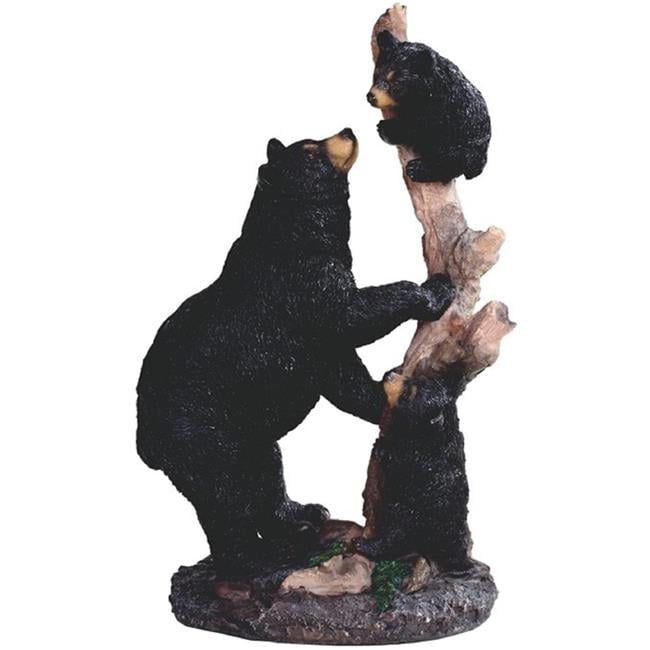 Q-Max GSC9954606 10.25 in. Bear with Cubs Climbing on Tree Bear 