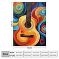 thumbnail image 4 of Creowell Guitar Artist Gifts Super Soft Flannel Blanket for Bed Sofa Decor All Seasons Plush Blankets 50x60in, 4 of 6