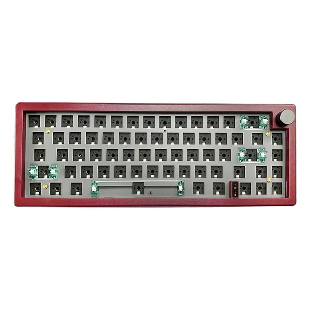 Teclado para Juegos GMK67 Uso Conveniente Accesorios Retroiluminados RGB (Vino) Rojo