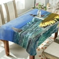 thumbnail image 4 of GZHJMY Lighthouse Rectangle Tablecloth, Waterproof Stain Wrinkle Resistant Washable Polyester Table Cover for Picnic Dinner Holiday Kitchen Party Decor, 54 x 72 in Home Decor, 4 of 7