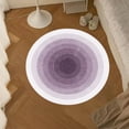 thumbnail image 4 of Btomtd Diameter 15.74' Round Floor Mat Cream Shade Entryway Rug Plush Doormat for Bedside Sound-proof Living Room Carpet Sofa, Purple, 4 of 6