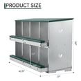 thumbnail image 2 of Green chicken coop - 2 niveles metal chicken nesting box con 8 compartments y grande vented holes para hens y chickens, 2 of 7