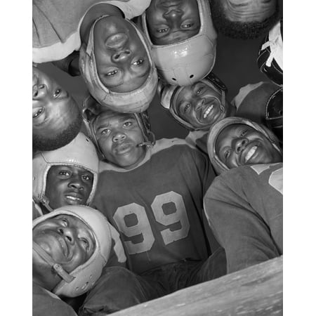 Africans American Football Huddle At Bethune-Cookman College Jan 1943 Photo By Gordon Parks