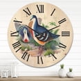 thumbnail image 2 of Designart 'Ancient Birds In The Wild IV' Traditional Wood Wall Clock, 2 of 5