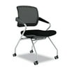 Mayline Valore Mid-Back Guest Chair in Black (Set of 2)