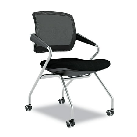 UPC: 0760771052775 | Mayline Valoré Training Series Mid-Back Nesting Chair Mesh/Fabric Black 2/Carton TSM2BB