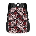 thumbnail image 3 of Balery Snake And Rose Backpack for Men and Women - Durable 600D Oxford Cloth -Large Capacity, Water-Resistant School, Travel, and Hiking Bag, 3 of 9